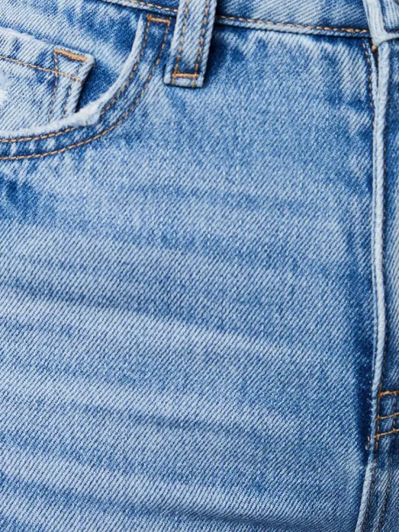 Bas de jeans sexy et décontractés à franges et taille haute en denim