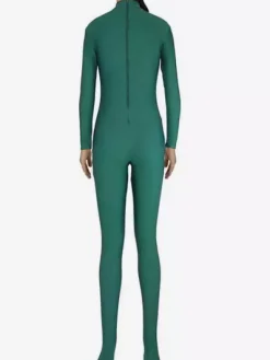 Basilic vert Zentai Slim Fit combinaison Spandex pour femmes Déguisements Halloween
