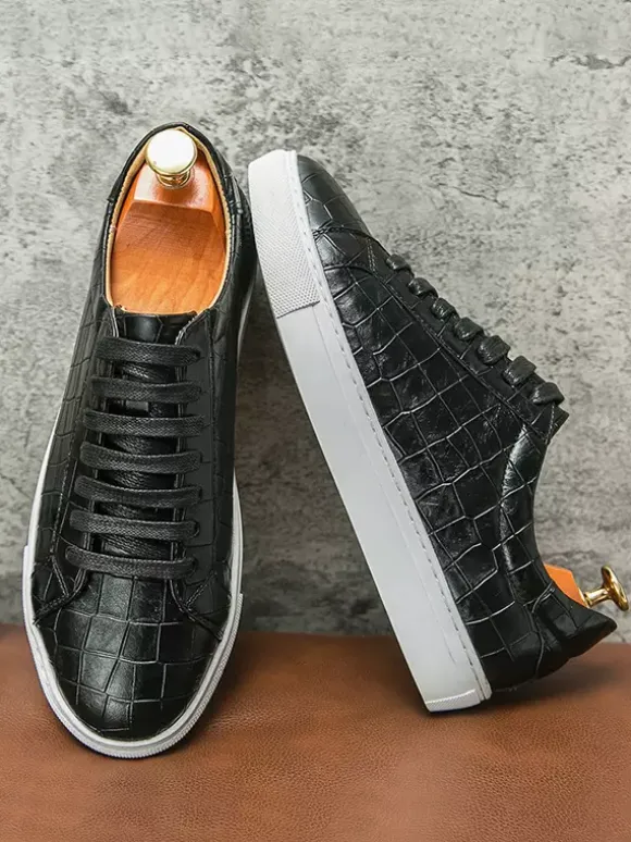 Baskets à enfiler pour hommes chaussures de marche épaisses à bout rond chaussures de randonnée basses décontractées et confortables