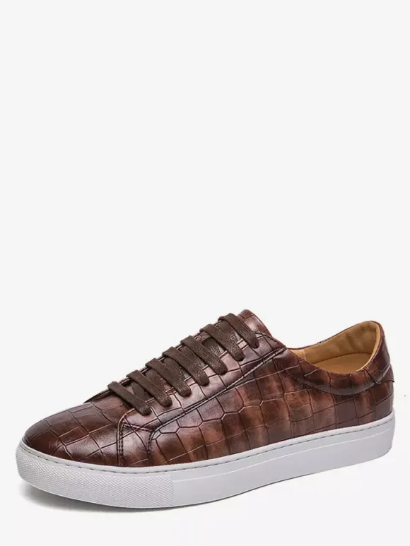 Baskets à enfiler pour hommes chaussures de marche épaisses à bout rond chaussures de randonnée basses décontractées et confortables