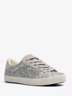 Baskets noires à lacets et paillettes chaussures confortables femmes