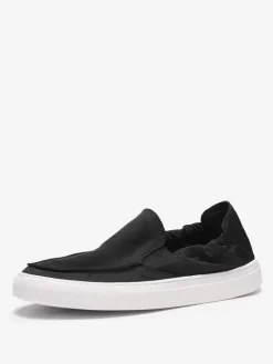 Baskets pour hommes Mocassins confortables en polyester à bout rond Chaussures décontractées à enfiler