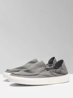 Baskets pour hommes Mocassins confortables en polyester à bout rond Chaussures décontractées à enfiler
