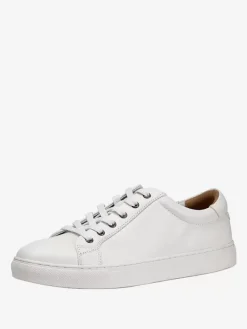 Baskets confortables à lacets pour hommes en cuir de vache à bout rond