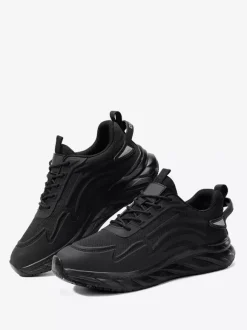 Baskets en maille pour hommes chaussures de course basses légères antidérapantes semelle épaisse