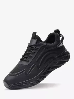 Baskets en maille pour hommes chaussures de course basses légères antidérapantes semelle épaisse