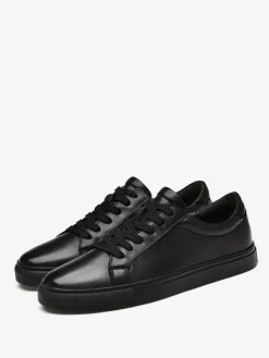 Baskets pour hommes Chaussures de sport à bout rond en cuir à la mode