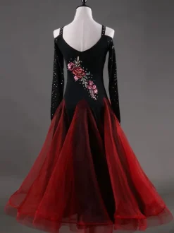Belle Robe de bal Performance color-block en organza pour adultes Déguisements Halloween