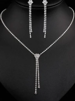 Bijoux de mariage collier et boucle d'oreille