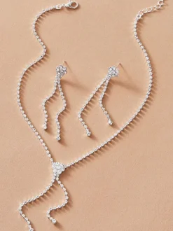 Bijoux de mariage collier et boucle d'oreille