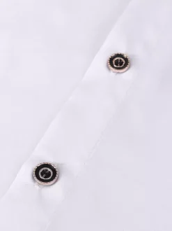 Blanc Vintage Haut Rétro Dentelle Volants Imprimé Fleuri Manches Longues Chemise Rétro Costumes Pour Homme