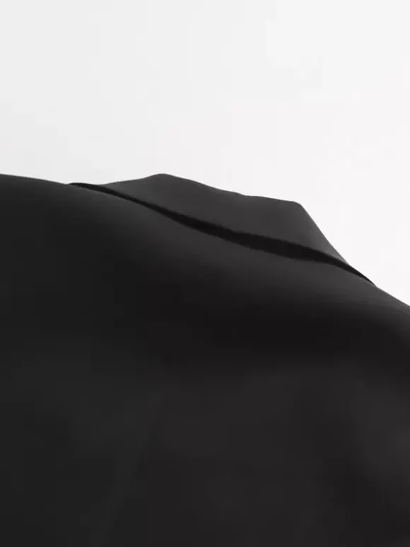 Blazer chic pour femme col rabattu manches longues découpées vêtement d'extérieur
