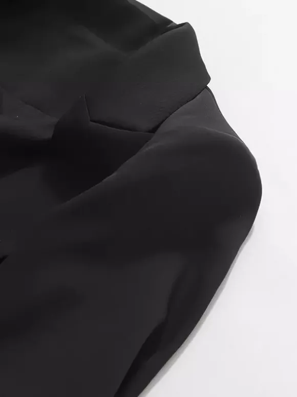 Blazer chic pour femme col rabattu manches longues découpées vêtement d'extérieur