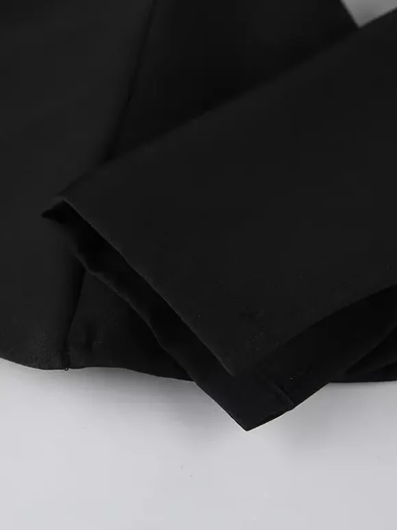Blazer péplum vintage pour femme - Veste cintrée à manches bouffantes et col montant - Vêtement d'extérieur chic pour les fêtes de printemps 2026
