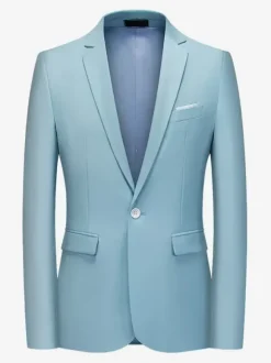 Blazers Vestes Costumes Décontractés Hommes Formel Bleu Vert Foncé De Qualité