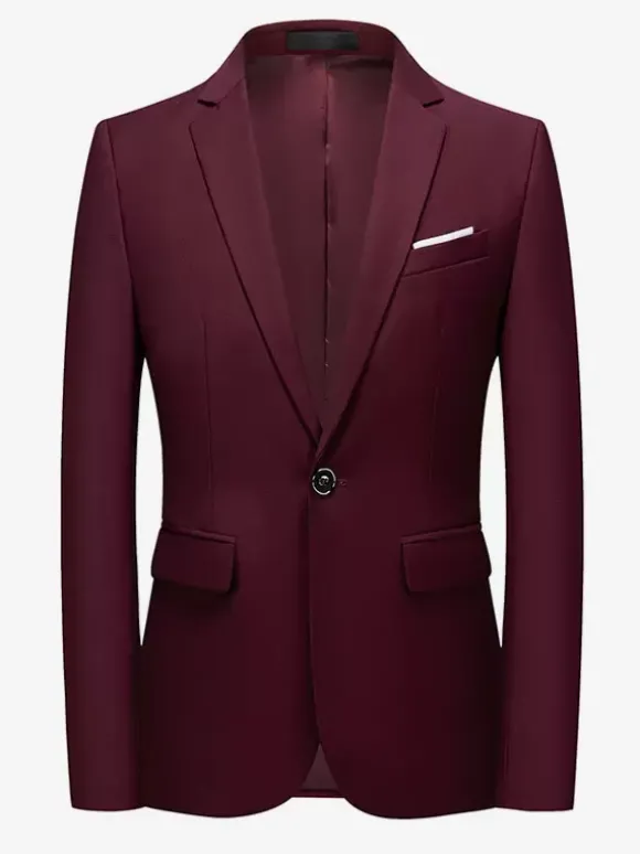 Blazers Vestes Costumes Décontractés Hommes Formel Bleu Vert Foncé De Qualité