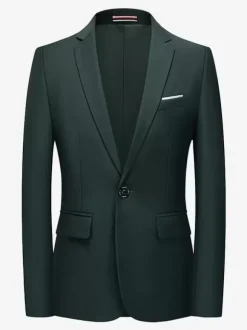 Blazers Vestes Costumes Décontractés Hommes Formel Bleu Vert Foncé De Qualité