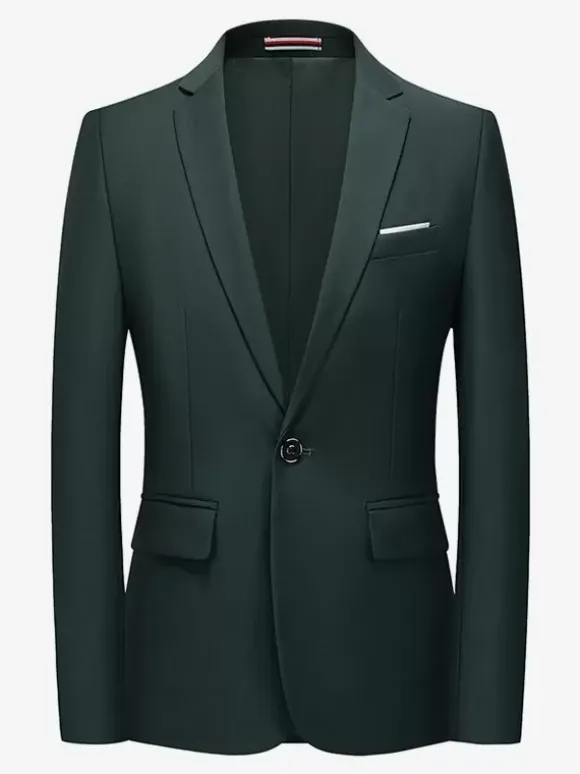 Blazers Vestes Costumes Décontractés Hommes Formel Bleu Vert Foncé De Qualité