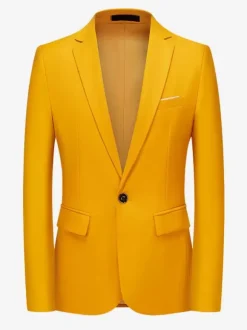 Blazers Vestes Costumes Décontractés Hommes Formel Bleu Vert Foncé De Qualité
