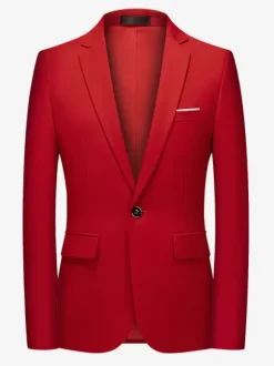 Blazers Vestes Costumes Décontractés Hommes Formel Bleu Vert Foncé De Qualité