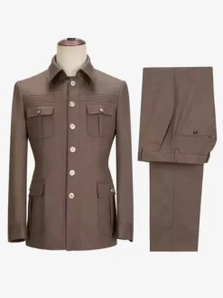 Blazers Vestes Costumes Décontractés Hommes Bleu Marine Foncé Décontractés