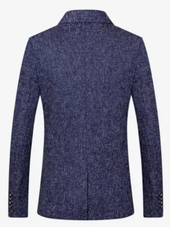 Blazers Vestes Costumes Décontractés Hommes Noir Hiver Coupe Cintré