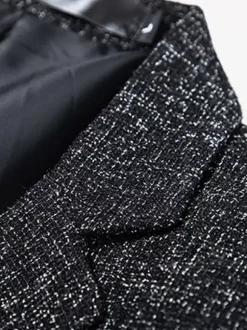Blazers Vestes Costumes Décontractés Hommes Noir Hiver Coupe Cintré