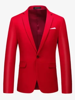 Blazers Vestes Costumes Décontractés Hommes Formel Kaki Jaune Cérémonie Mariage