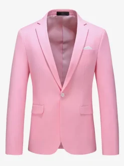 Blazers Vestes Costumes Décontractés Hommes Formel Kaki Jaune Cérémonie Mariage
