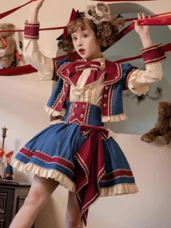Blouses Idol Lolita Haut Lolita Blanc Écru Manches Longues N艙uds Chemise Lolita