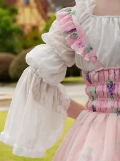 Blouses Sweet Lolita Blanc Manches Longues Haut Lolita Volants Chemise Lolita