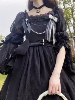 Blouses Sweet Lolita Blanc Manches Longues Haut Lolita Volants Chemise Lolita
