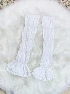 Blouses Sweet Lolita Haut Lolita Blanc Écru Manches Courtes Chemise Lolita À Volants Plissés