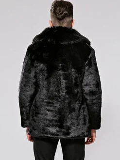 Blousons aviateur en fausse fourrure pour hommes