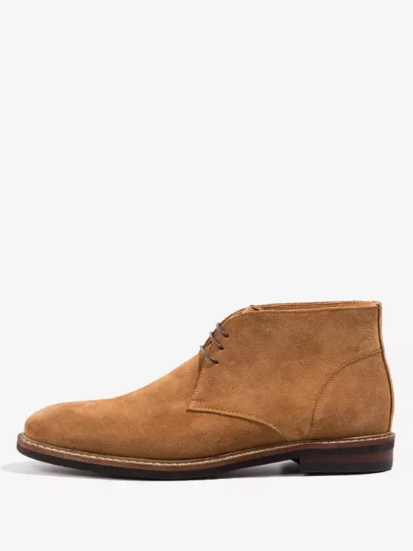 Bottes à lacets à bout rond en cuir suédé marron foncé Chukka Vintage Desert pour hommes