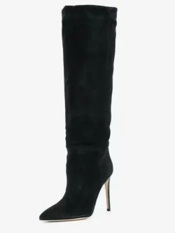 Bottes à Talons Hauts Femme en Cuir Synthétique avec Bout Rond Unicolore