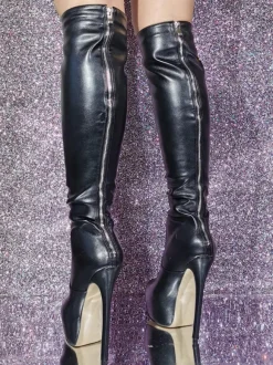 Bottes au genou sexy à talons aiguilles chaussures femmes