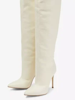 Bottes cuissardes grandes tailles à bout pointu et talons hauts