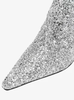 Bottes fête à paillettes bottes hautes souples à bout pointu cuissardes