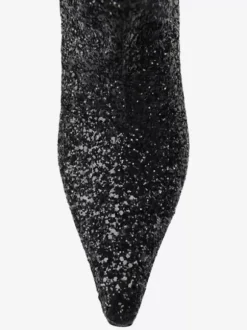 Bottes fête à paillettes bottes hautes souples à bout pointu cuissardes