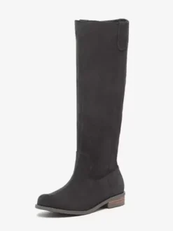 Bottes hautes en daim marron clair pour femmes