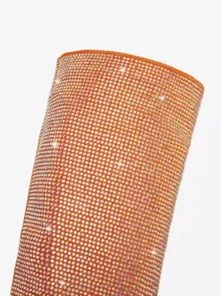 Bottes hautes pour femmes avec strass et talons hauts pour fêtes