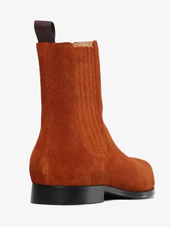 Bottes Homme en Cuir Synthétique avec Bout Rond Unicolore