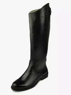 Bottes Hommes En Cuir De Vachette Bottes De Chevalier Noires Chics