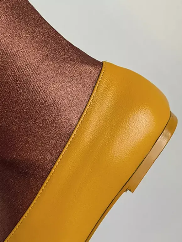 Bottes plates pour femmes bout rond style souple mi-mollet