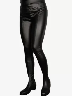 Bottes cuissardes à talons hauts grande taille en cuir PU noir