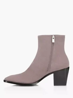 Bottes en daim marron clair pour hommes bout rond talon moyen bottes décontractées