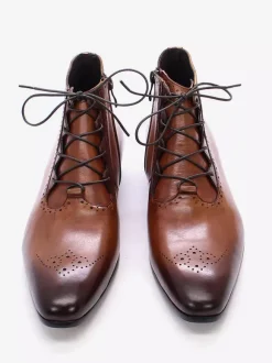 Bottes habillées pour hommes bottines en cuir véritable faites à la main