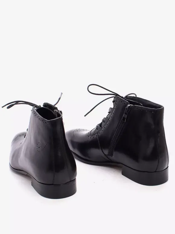 Bottes habillées pour hommes bottines en cuir véritable faites à la main