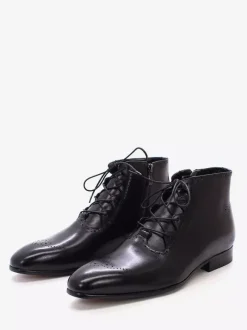 Bottes habillées pour hommes bottines en cuir véritable faites à la main